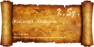 Kuczogi Szabina névjegykártya